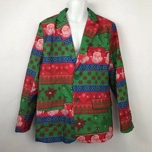 Dec. 25th Sport Coat Jacket Red Ugly Christmas L